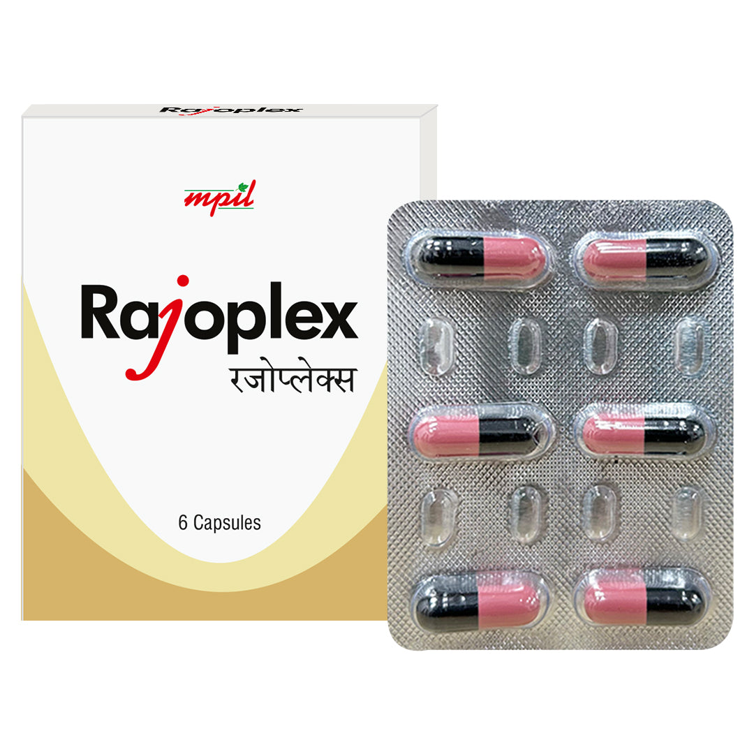 RAJOPLEX CAPSULE Ayurvedic for support women's reproductive 6 Capsules each (PACK OF 3)