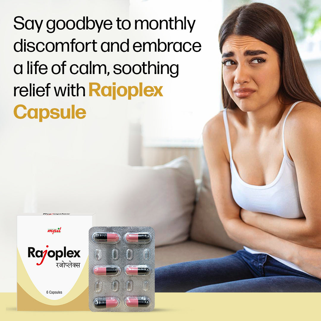 RAJOPLEX CAPSULE Ayurvedic for support women's reproductive 6 Capsules each (PACK OF 3)