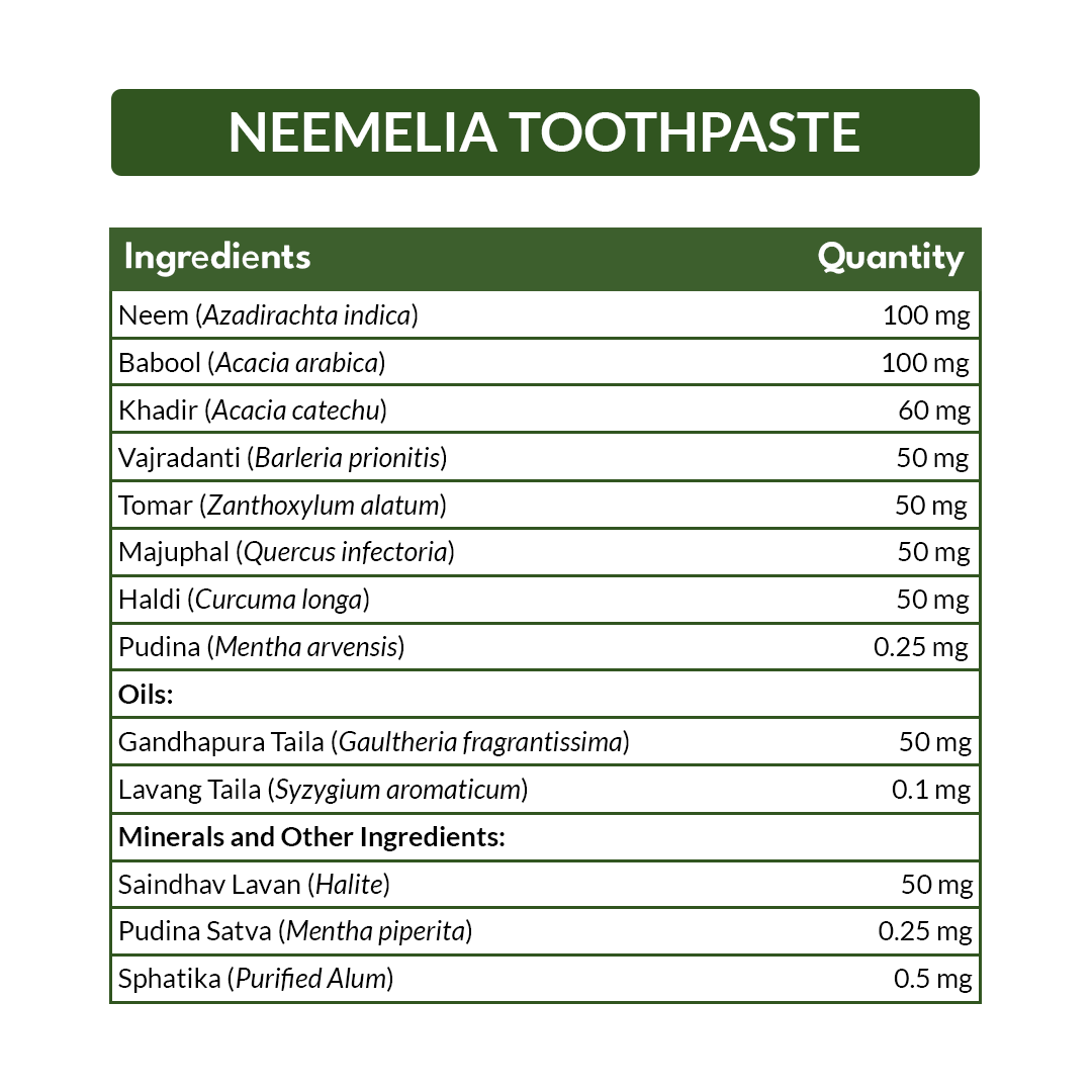 Neemelia Fresh Herbal Toothpaste | Ayurvedic Tooth paste | 26 Herbs From offering dental protection PACK OF 4