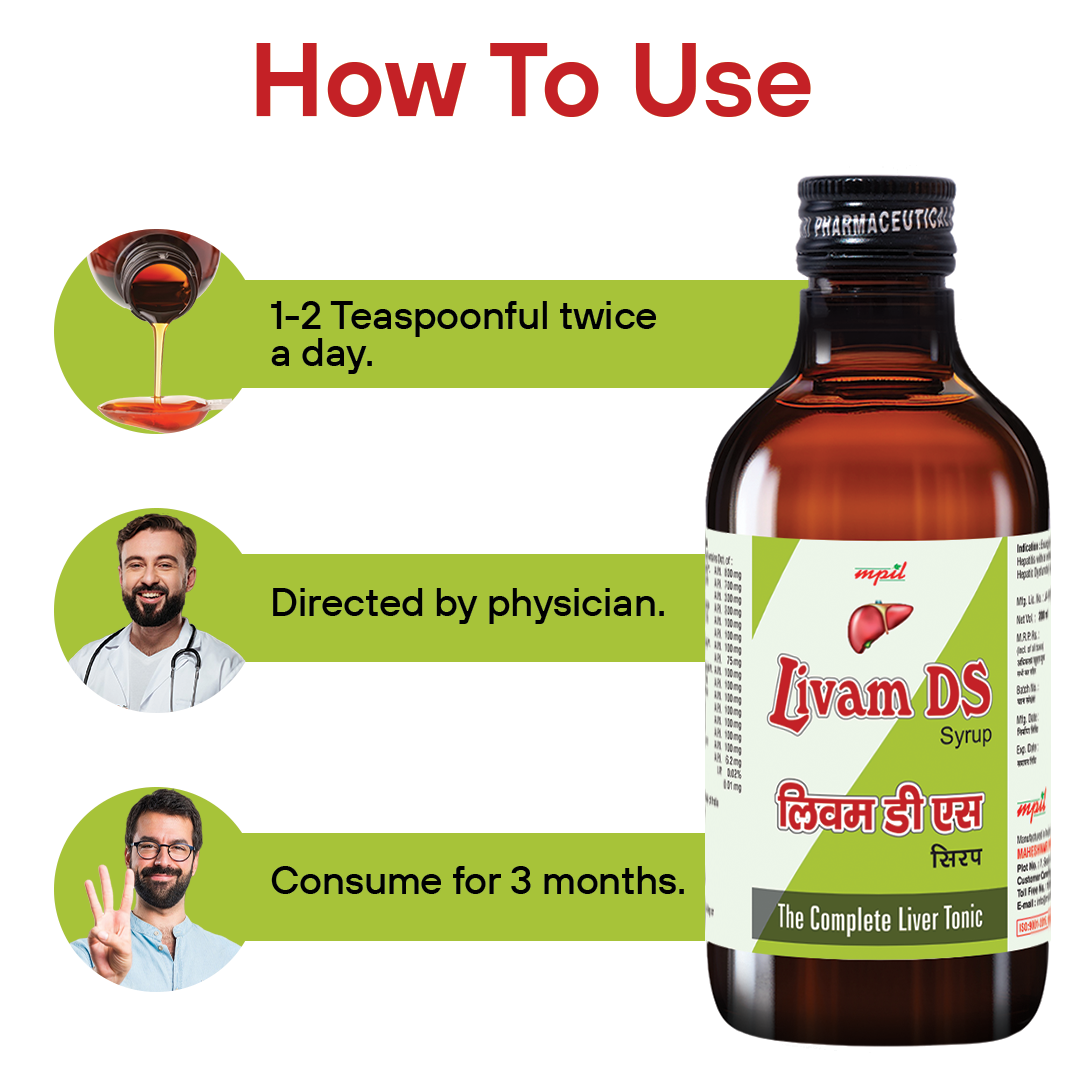 Livam DS Syrup | Natural Liver Herbal Tonic Fatty Liver tonic