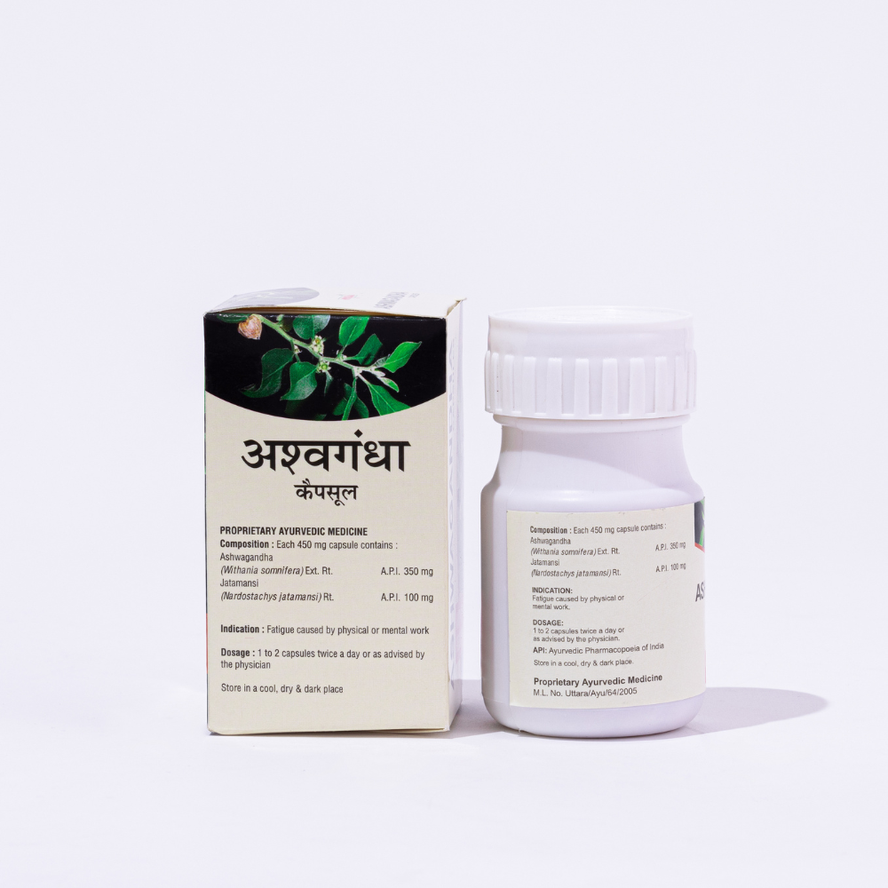Ashwagandha capsule| Extract 350Mg + Jatamansi Extract (100Gm)