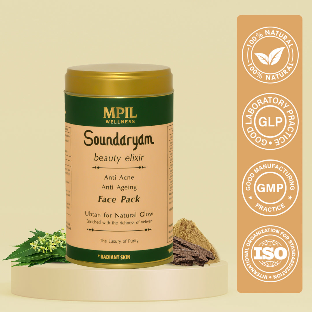 Mpil Wellness Soundaryam Beauty Elixir | Face Pack For All Skin Type | Ubtan For Natural Glow | For Radiant Skin |100gm