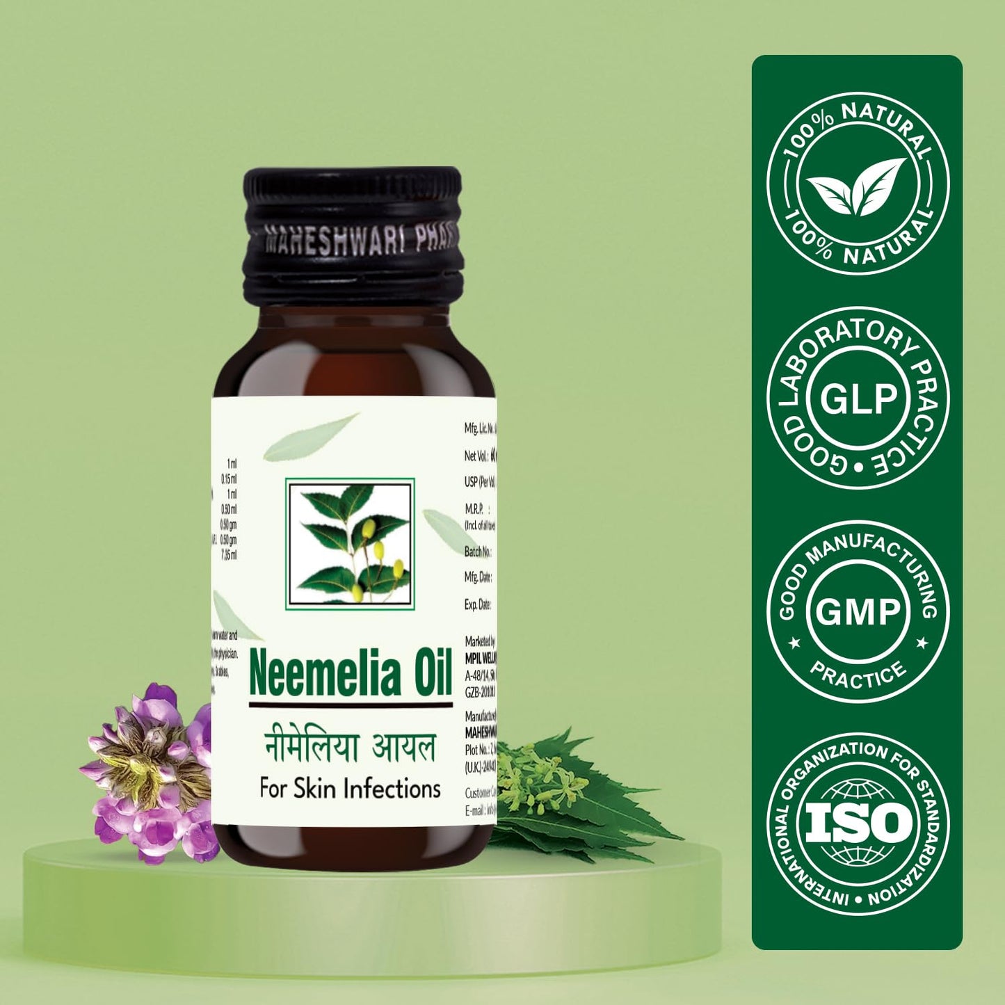 Mpil Wellness Neemelia Oil | Neem oil | Neem oil for skin itching, acne for face, Improves Skin Quality & Glow