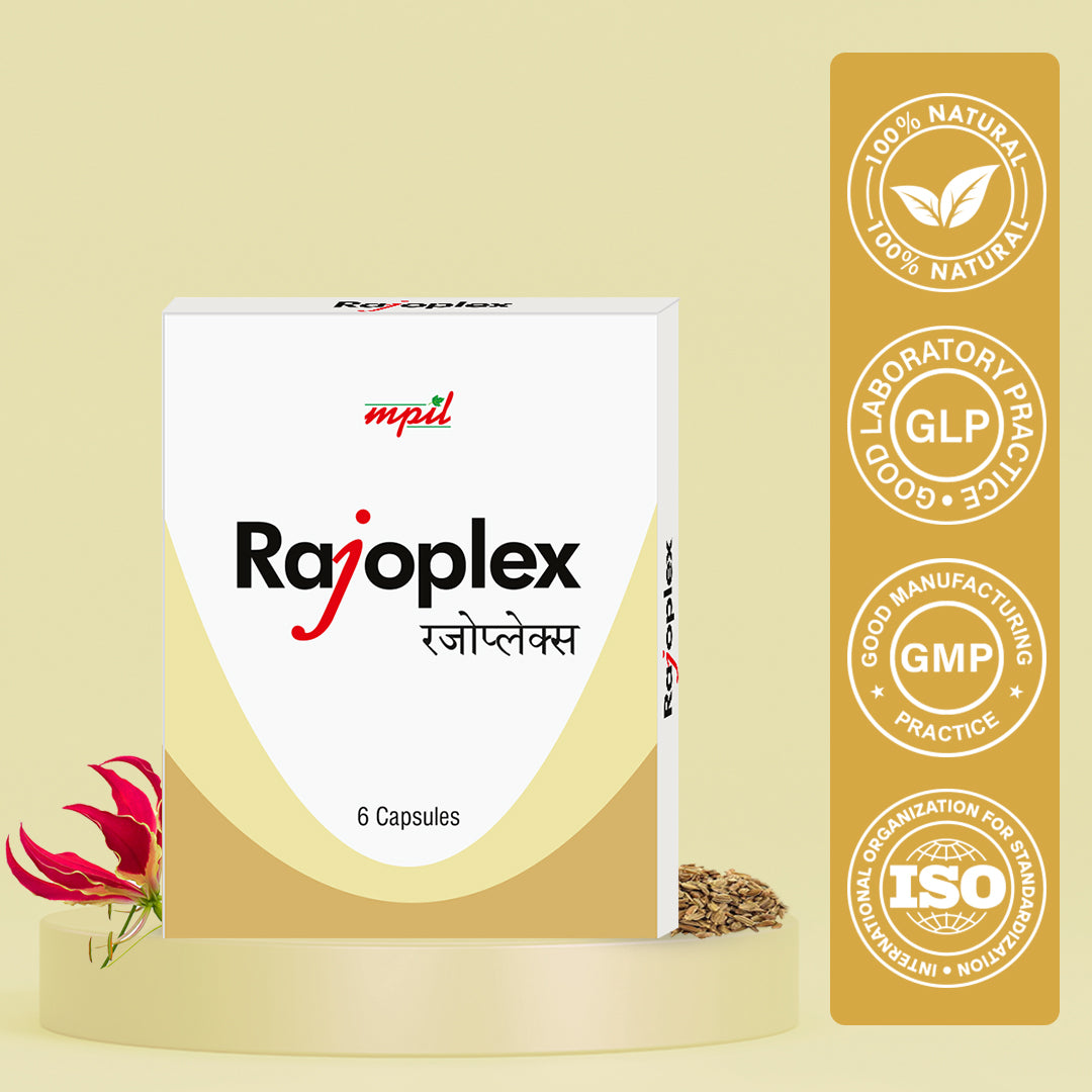 RAJOPLEX CAPSULE Ayurvedic for support women's reproductive 6 Capsules each (PACK OF 3)