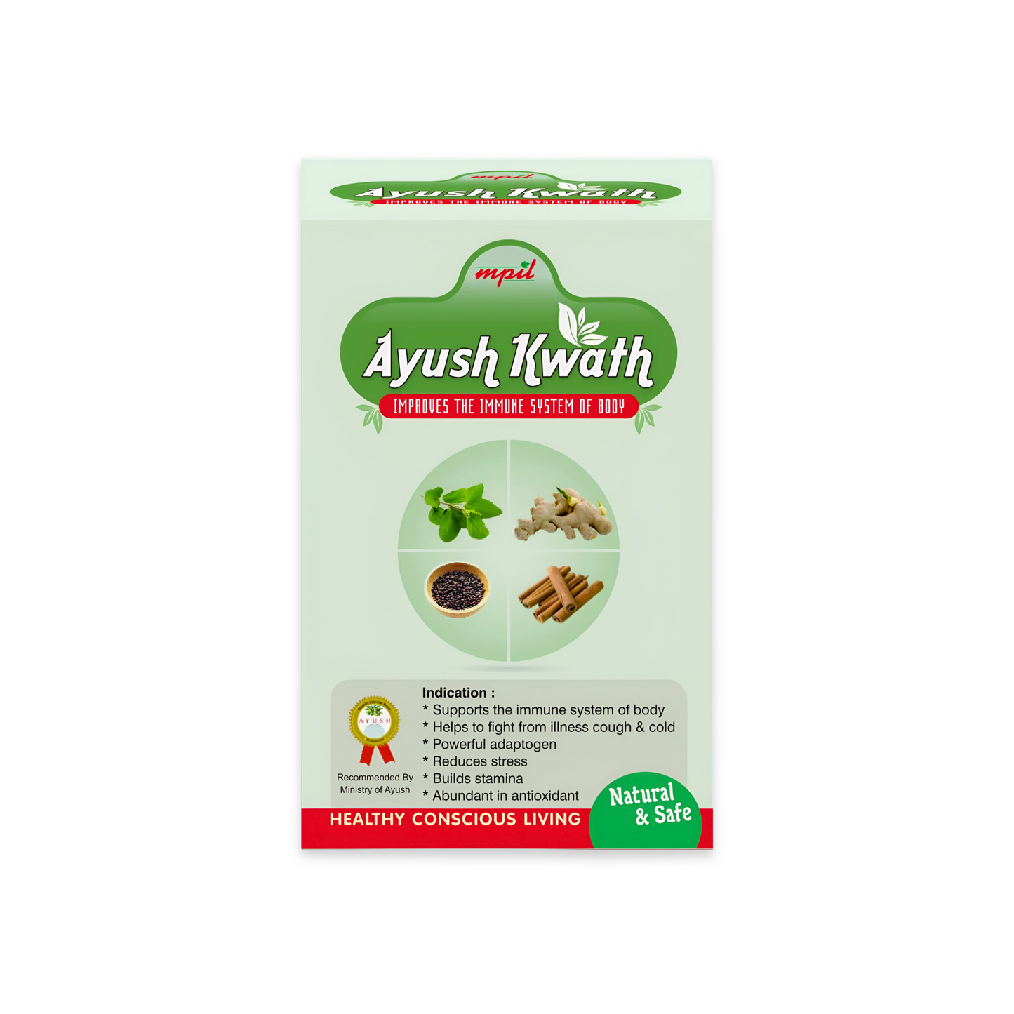 Ayush Kwath Herbal Tea | kara for cough and cold (48 Sachet Pack2)