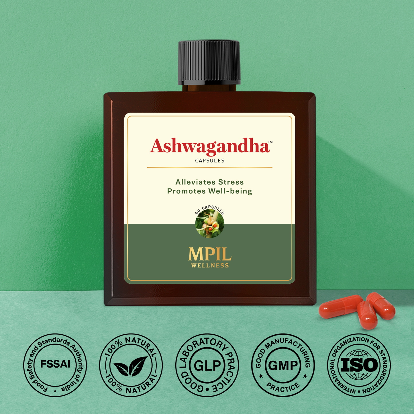 Ashwagandha capsule| Extract 350Mg + Jatamansi Extract (100Gm)
