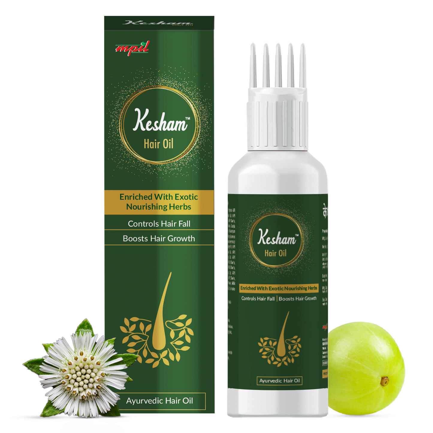 Mpil Wellness Kesham Ayurvedic Hair Oil | Hair fall oil | Strengthens Hair Oil | Improve Hair and Scalp , Reduces Hair loss, 100ml pack 2