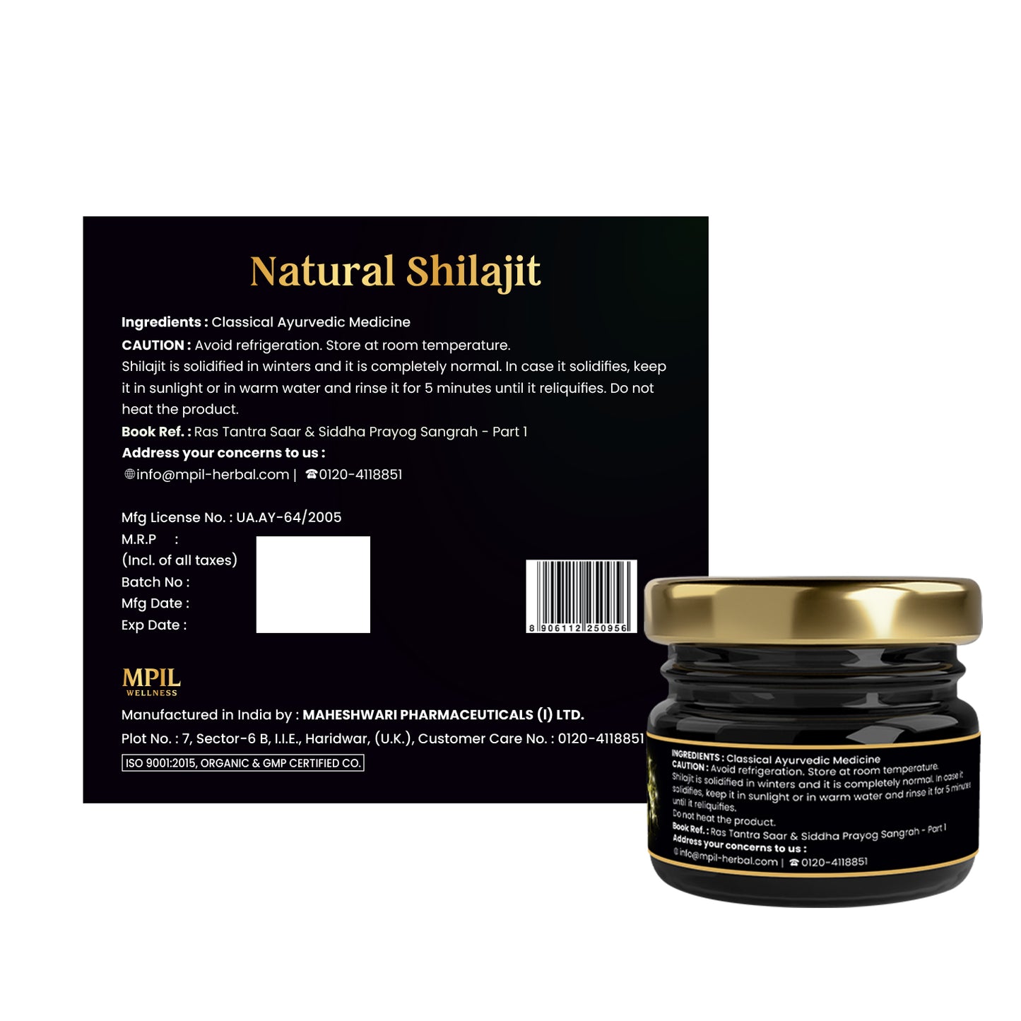 MPIL Shilajit Resin Himalayan Shilajeet with Triphala Based Extraction | Shilajit for men and women | Build Muscle Mass 20 g