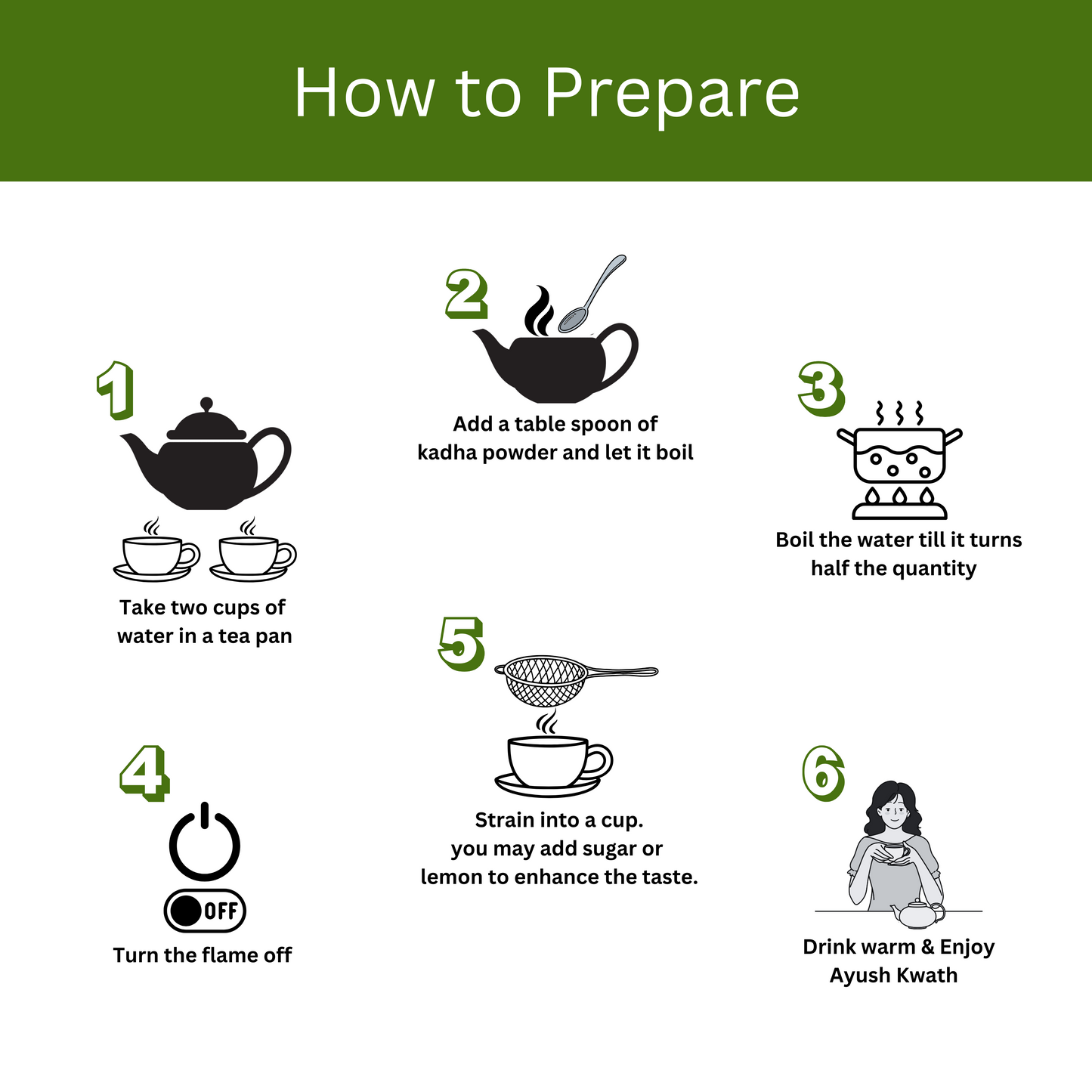 Ayush Kwath Herbal Tea | kara for cough and cold (48 Sachet Pack2)