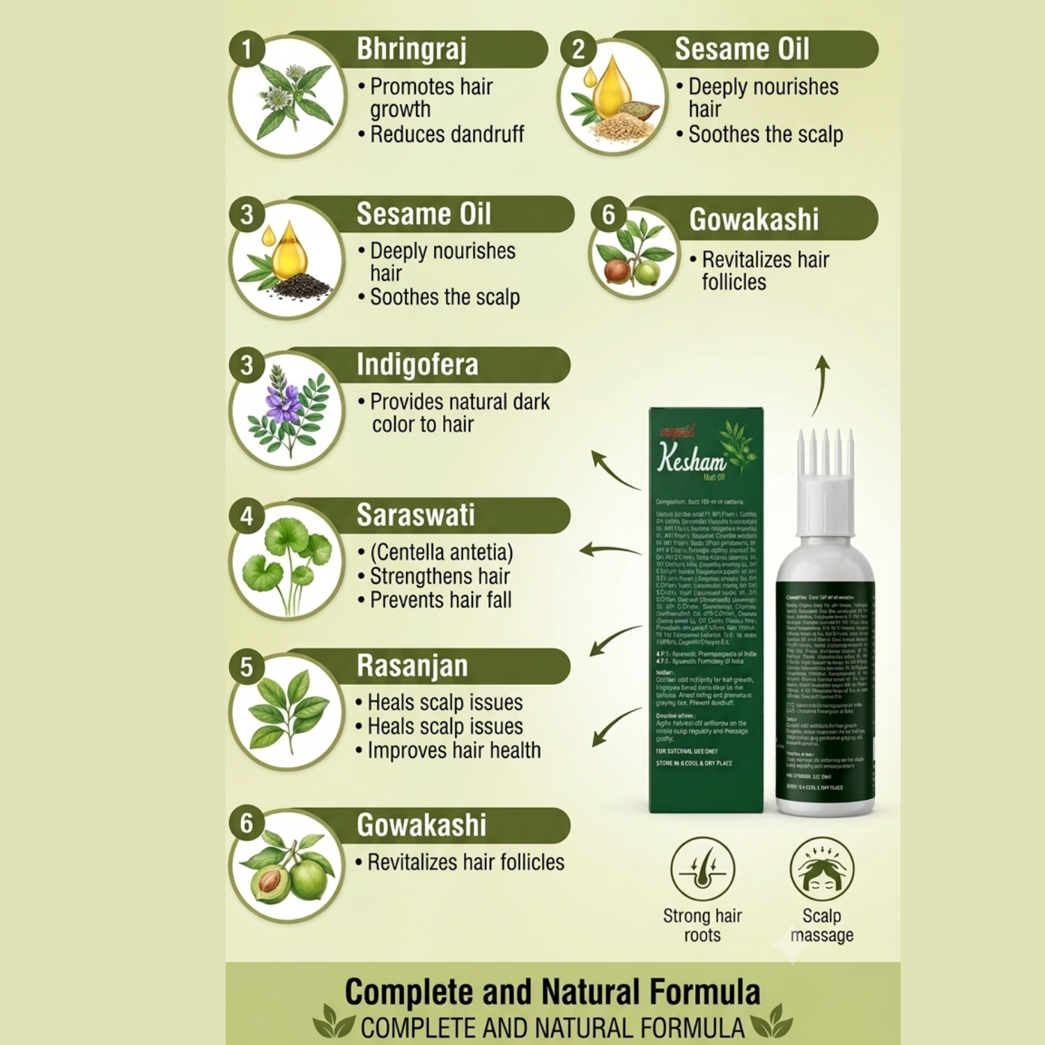 Kesham Hair Oil – Deep Scalp Nourishment & Hair Fall Control