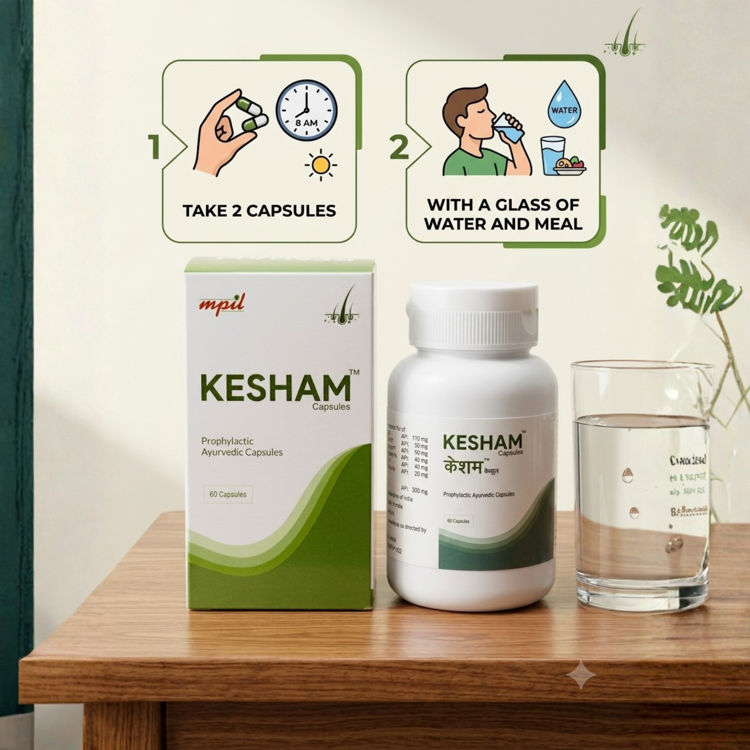 Kesham Capsule: Powerful Herbal Hair Nourishment & Growth Formula