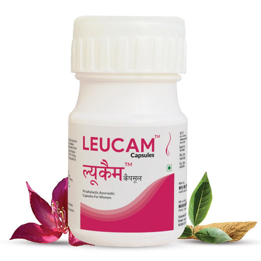 MPIL Leucam Ayurvedic Capsule for Uterine Health Support | Tablets for Vaginal Health | Supplement for PCOS & UTI Relief (60 Capsules)