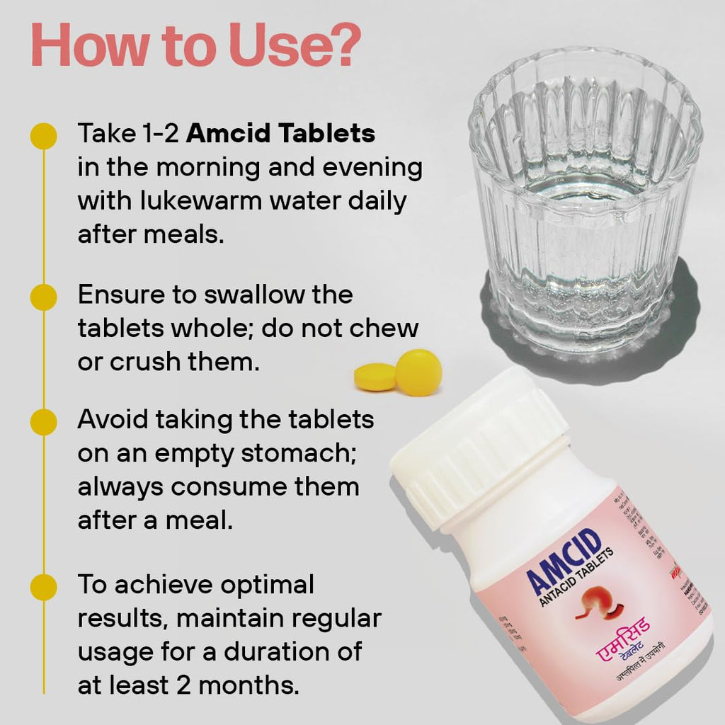 Amcid Tablets – Natural Relief for Hyperacidity & Gastritis