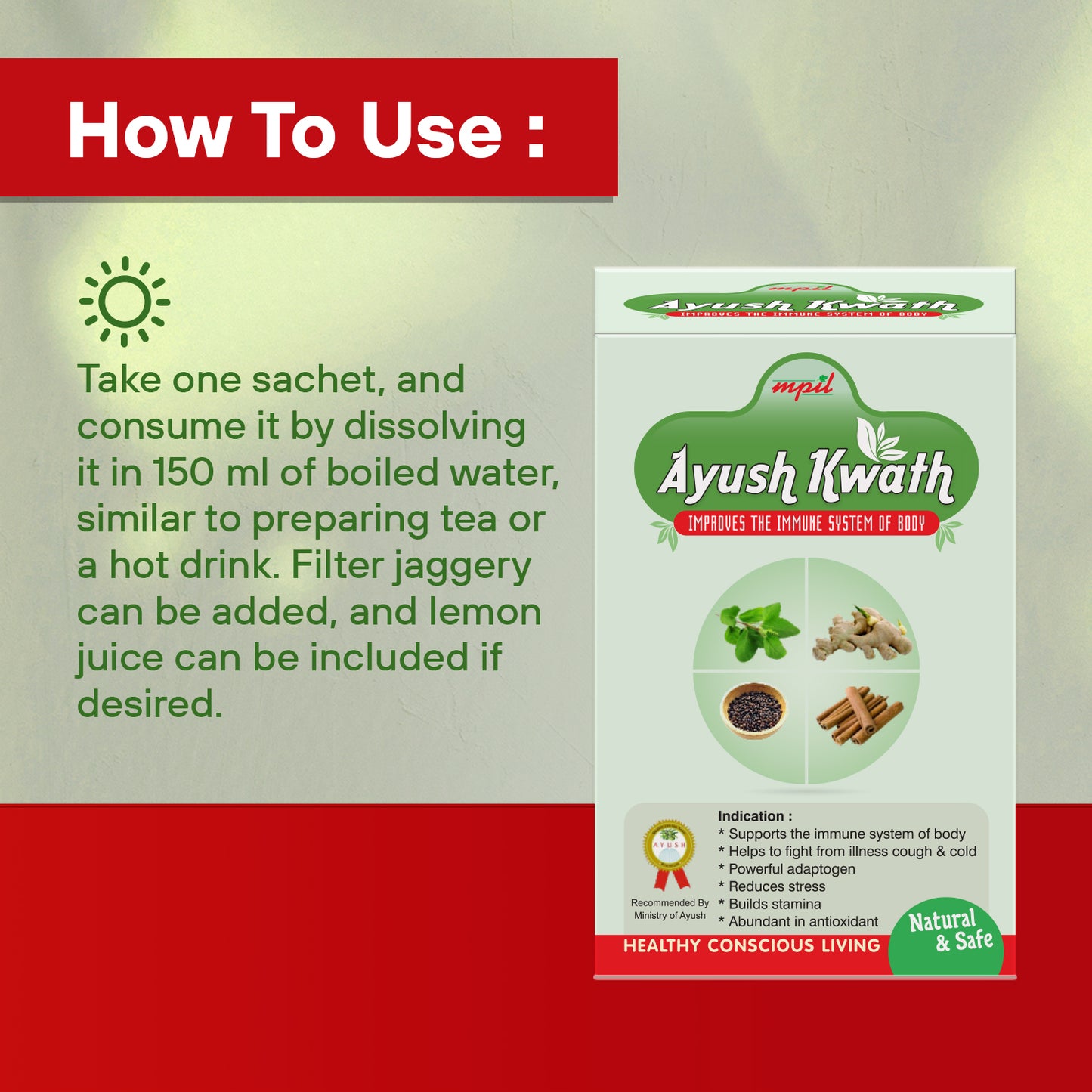 Ayush Kwath - Immunity Booster Herbal Tea