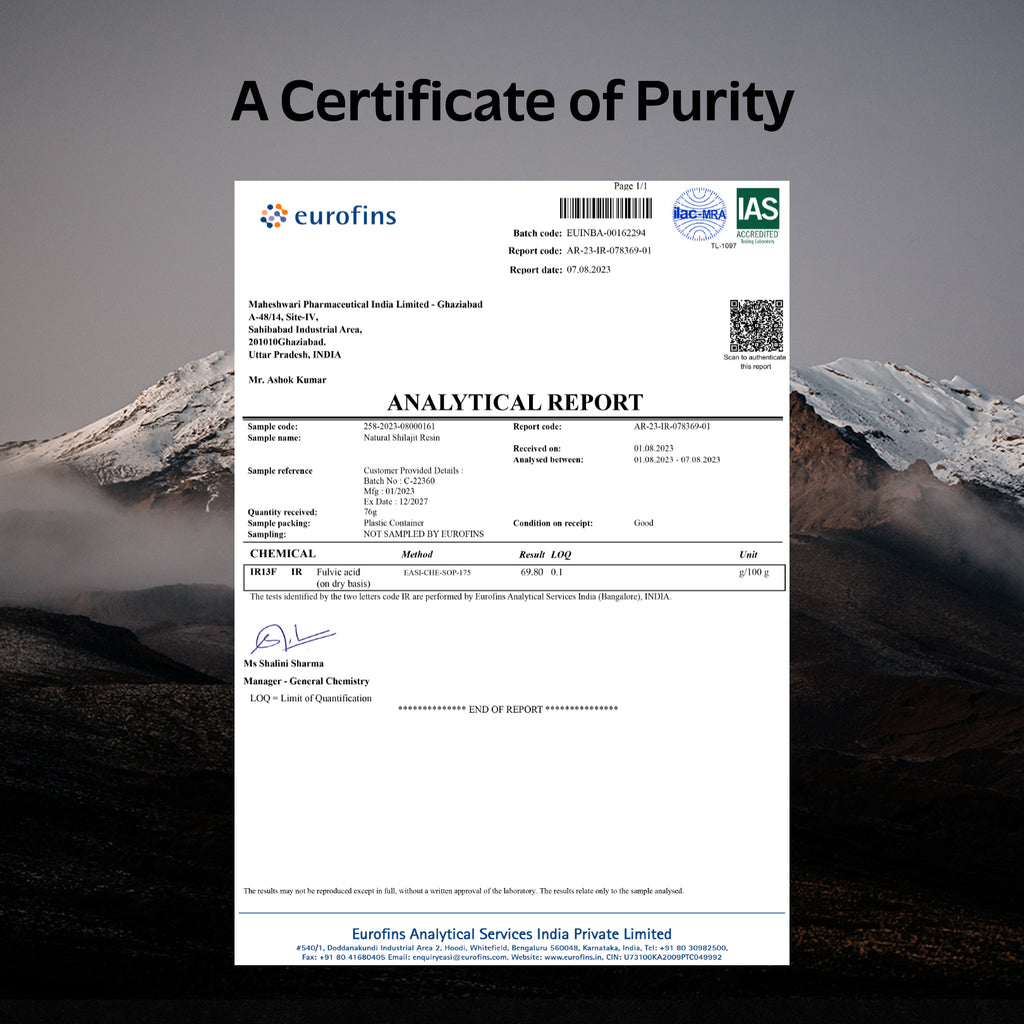 Natural Shilajit Resin: Pure Himalayan Vitality & 70% Fulvic Acid Powerhouse